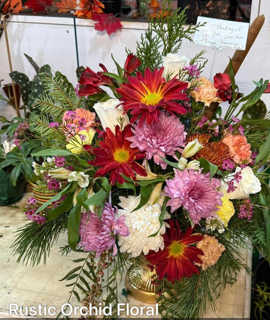 FALL MUM LARGE SYMPATHY ARRANGEMENT